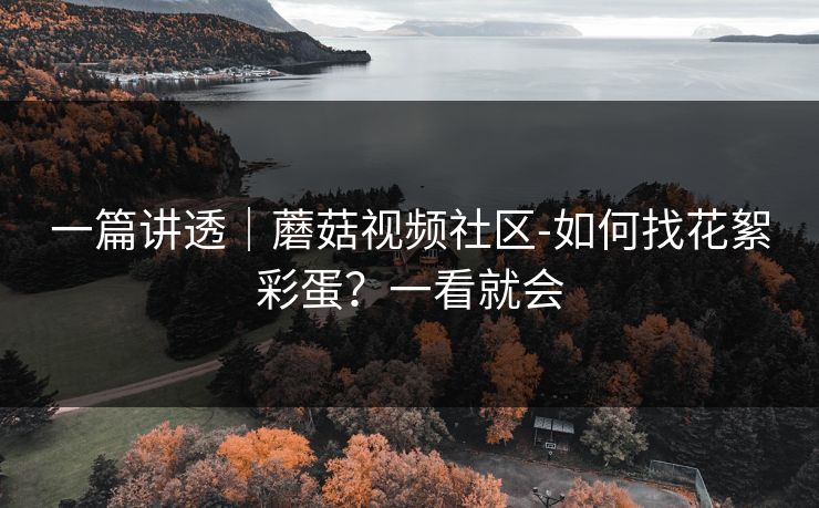 一篇讲透｜蘑菇视频社区-如何找花絮彩蛋？一看就会