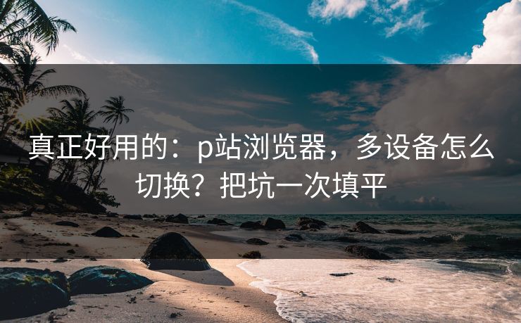 真正好用的:p站浏览器,多设备怎么切换?把坑一次填平 真正好用的:p站浏览器,多设备怎么切换?把坑一次填平