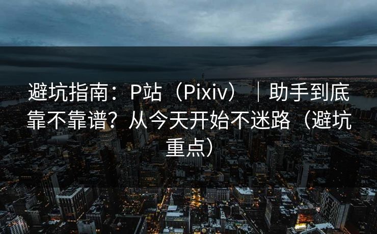 避坑指南：P站（Pixiv）｜助手到底靠不靠谱？从今天开始不迷路（避坑重点）