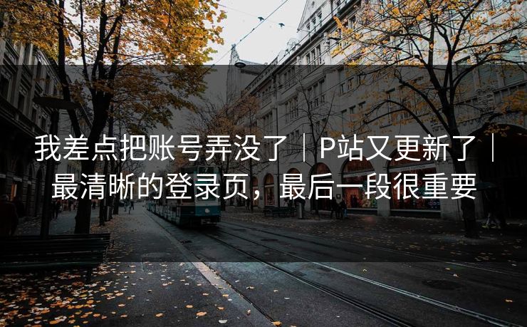 我差点把账号弄没了｜P站又更新了｜最清晰的登录页，最后一段很重要
