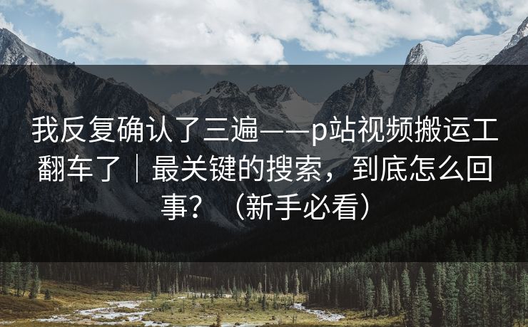 我反复确认了三遍——p站视频搬运工翻车了｜最关键的搜索，到底怎么回事？（新手必看）