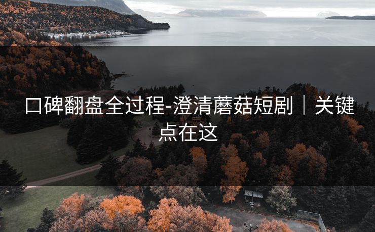 口碑翻盘全过程-澄清蘑菇短剧|关键点在这 口碑翻盘全过程-澄清蘑菇短剧|关键点在这